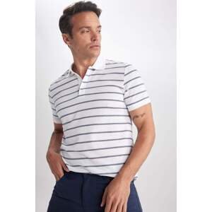 DEFACTO Regular Fit Polo Neck Line Pattern Short Sleeve T-Shirt
