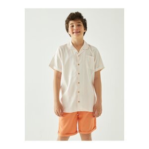 LC Waikiki Boys Striped Linen Blend Shirts & Shorts