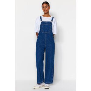 Trendyol Dark Blue Denim Overalls, Overalls