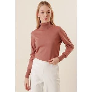 Bigdart 15747 Turtleneck Knitwear Sweater - Pale Pink