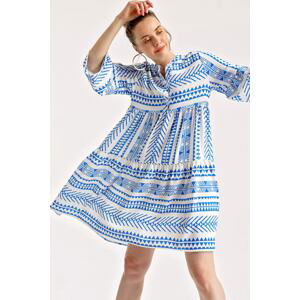 Bigdart 1975 Ethnic Pattern Dress - White