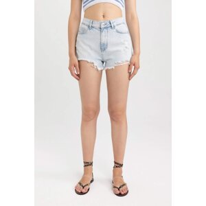 DEFACTO High waist Cut Ended Trousers Short