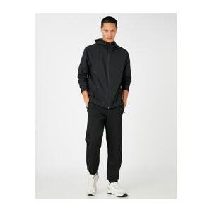 Koton Basic Oversize Sports Jacket Hooded Zipper Detail