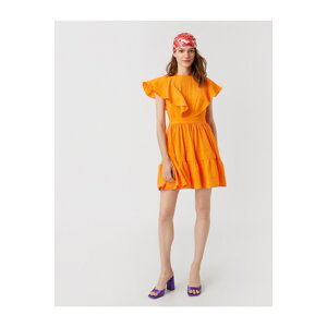 Koton Tiered Mini Dress Flounce Sleeveless Modal Blended