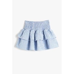 Koton Girl's Blue Plaid Skirt