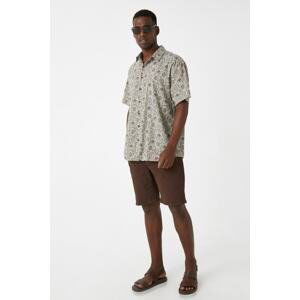 Koton Short Sleeve Shirt with Geometric Pattern