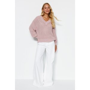Trendyol Pink Wide Fit Basic Knitwear Sweater