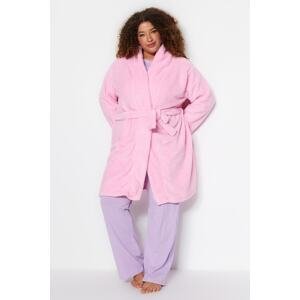 Trendyol Curve Pink Tied Dressing Gown