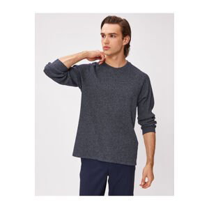 Koton Marked Sweater Crew Neck Slim Fit Long Sleeve