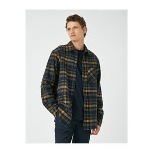 Koton Lumberjack Shirt Classic Collar Buttoned Pocket Detailed Long Sleeve