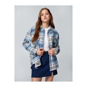 Koton Oversize Lumberjack Shirt with Two Pockets and Buttons
