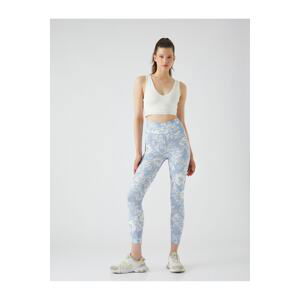 Koton Floral Patterned Sports Leggings High Waist