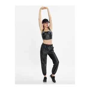 Koton Lace Up Leather Look Sports Bra