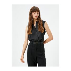 Koton Buttoned Classic Collar Sleeveless Shirt