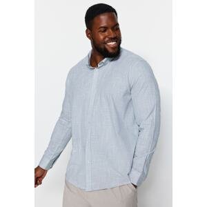 Trendyol Khaki Men's Regular Fit Flared Cotton Large Size Shirt