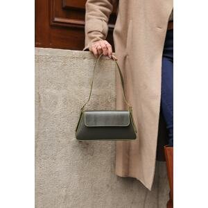 Madamra Khaki Women's Simple Design Covered Shoulder Bag