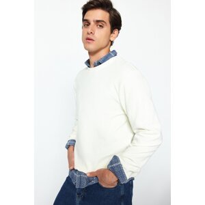 Trendyol Limited Edition Ecru Men's Regular/Normal Fit Premium Soft Touch Brushed Sweatshirt