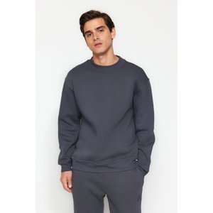 Trendyol Anthracite Men's Basic Half Turtleneck Sweatshirt