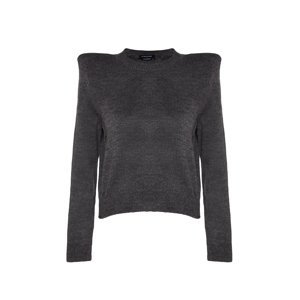 Trendyol X Zeynep Tosun Anthracite Wadding Detail Sweater