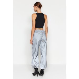Trendyol Gray Reflective Fabric Parachute Woven Trousers