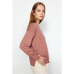 Trendyol Pale Pink V-Neck Knitwear Sweater