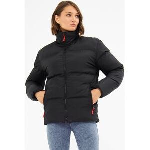 River Club Women's Black Fibrous Water And Windproof Puffer Winter Coat