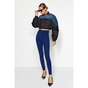 Trendyol Navy Blue Fleece Scuba High Waist Knitted Tights