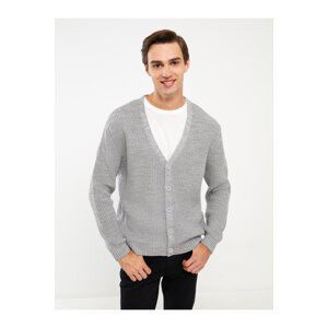 LC Waikiki Standard Fit V Neck Men's Knitwear Cardigan