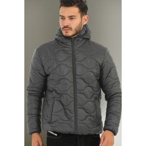 River Club Men's Anthracite Hooded Inner Lined Water And Windproof Coat.