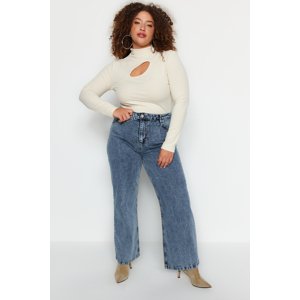 Trendyol Curve Blue Wide Cut Jeans