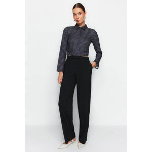 Trendyol Black Straight Cut Woven Pocket Detailed Trousers