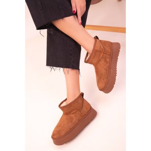 Soho Tan Women's Suede Boots & Booties 18351