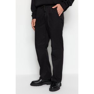 Trendyol Black Men's Regular Fit Waist Lace Detailed Trousers