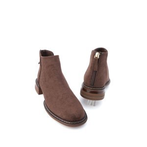Marjin Women's Casual Boots & Booties With Zipper At The Back Efren Brown.