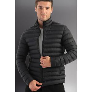 D1fference Men's Black Waterproof Puffer Gel Fiber Filled Sports Jackets