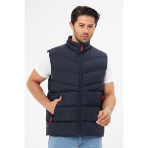 D1fference Men's Lined Water And Windproof Navy Blue Puffer Vest