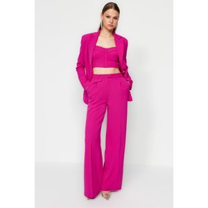 Trendyol Fuchsia Wide Leg Trousers with Accessory