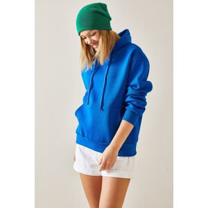 XHAN Blue Kangaroo Pocket & Hooded Sweatshirt