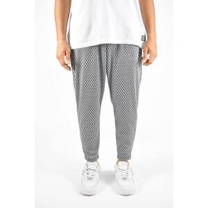 XHAN Gray Diamond Pattern Relaxed Trousers