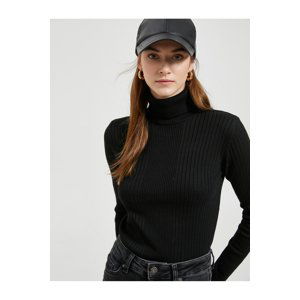 Koton Ribbed Knitwear Sweater Turtleneck Cashmere Textured