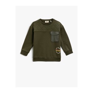Koton Quilted Detailed Sweatshirt Single Pocket