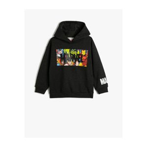 Koton Marvel Hooded Sweatshirt Licensed Long Sleeve Ribbon