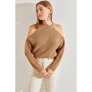 Bianco Lucci Women's Decollete Knitwear Sweater