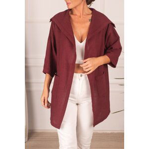 armonika Women's Burgundy Sleeve Epaulette Seasonal Jacket