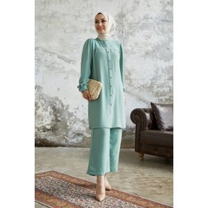 InStyle Arfa Ayrobin Buttoned Loose Suit - Light Green