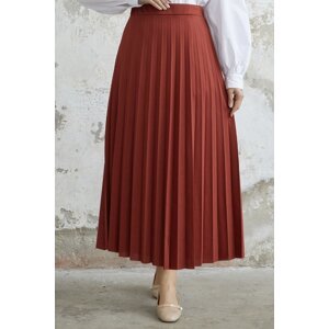 InStyle Luisa Waist Elastic Pleated Skirt - Tile
