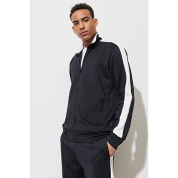 AC&Co / Altınyıldız Classics Men's Black Standard Fit Normal Cut High Collar Pocket Zippered Casual Sweatshirt Jacket