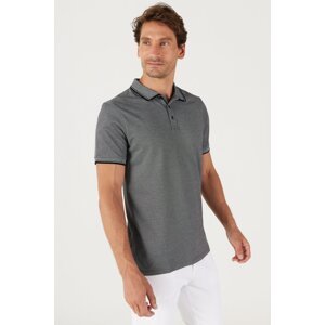 AC&Co / Altınyıldız Classics Men's Non-Shrink Cotton Fabric Slim Fit Slim Fit Roll-Up Polo Neck T-Shirt