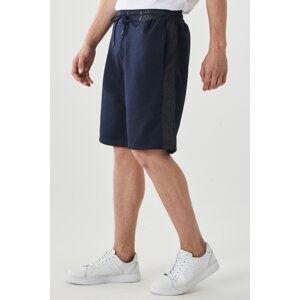 ALTINYILDIZ CLASSICS Men's Navy Blue Standard Fit Regular Cut Casual Knitted Shorts