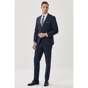 ALTINYILDIZ CLASSICS Men's Navy Blue Regular Fit Relaxed Cut 4 Drop Suit